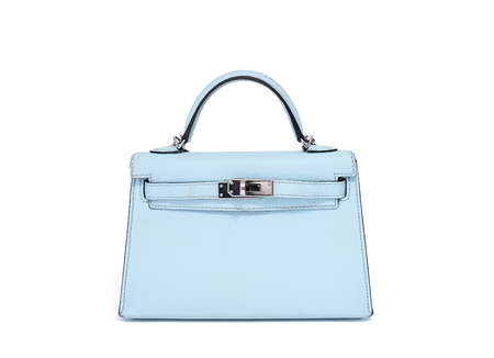 Hermès Mini Kelly 20 in Bleu Zephyr Epsom Leather with Palladium Hardware (Contact to Enquire)