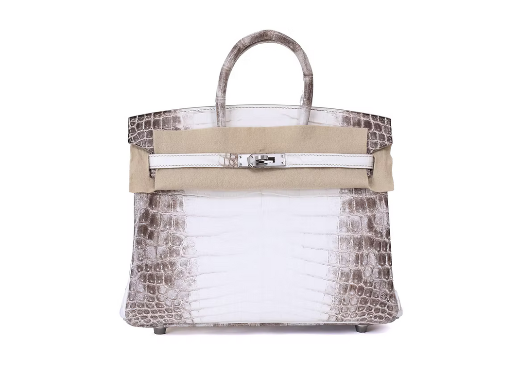 Hermès Birkin 25 in Himalaya Porosus Crocodile Leather with Palladium Hardware (Contact to Enquire)