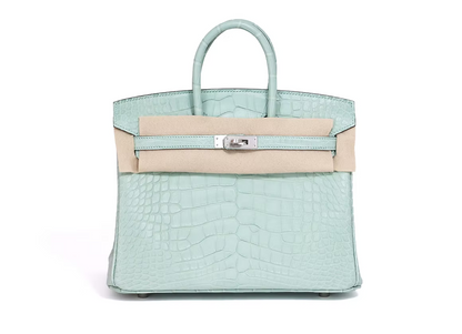 Hermès Birkin 25 in Vert Peppermint Alligator Leather with Palladium Hardware (Contact to Enquire)