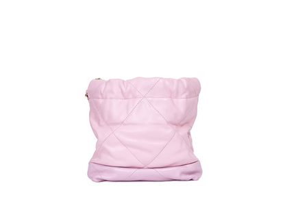 Chanel 22 Mini Bag in Pink Calfskin Leather with Gold Hardware