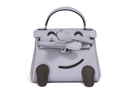 Hermès Kelly Doll in Blue Glacier Swift Leather with Palladium Hardware (Contact to Enquire)