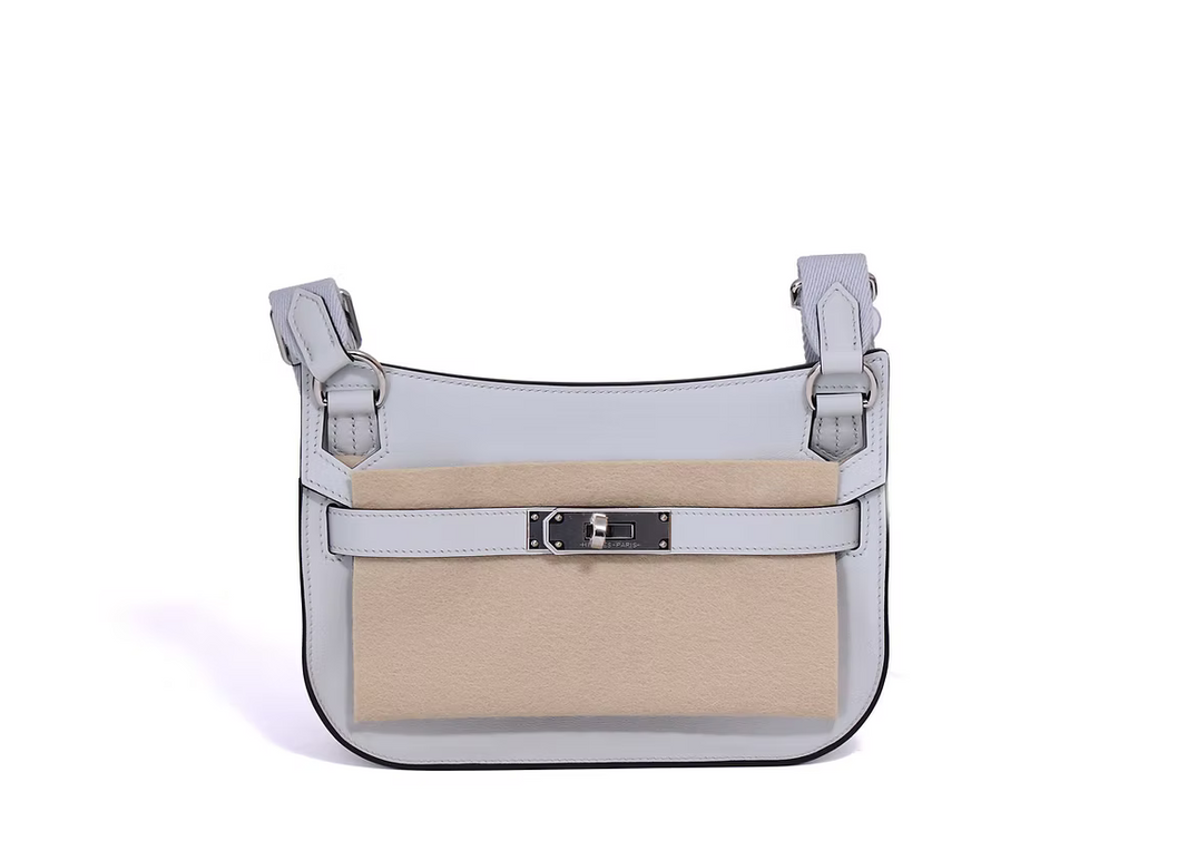 Hermès Jypsiere in Blue Glacier Swift Leather with Palladium Hardware