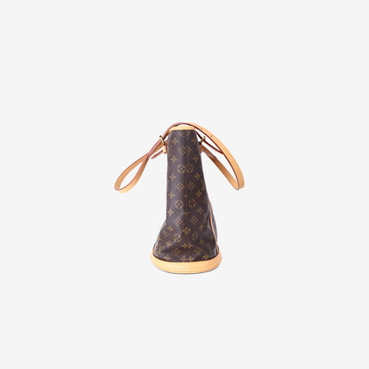 Louis Vuitton Monogram Bucket Bag in Monogram Coated Canvas with Vachetta Leather and Gold Hardware