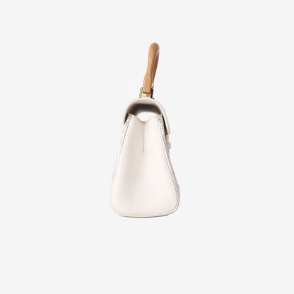 Goyard Saïgon Souple Mini Bag in White Goyardine Canvas with Chevroches Calfskin and Palladium Hardware