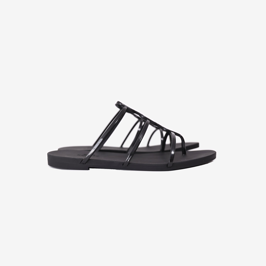 Hermès Mykonos Sandals in Black Rubber (Size 36)