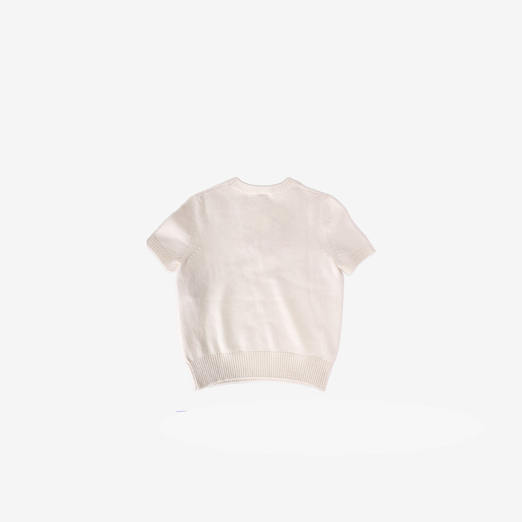 Chanel Cashmere Jumper in White and Pink (Size 36)