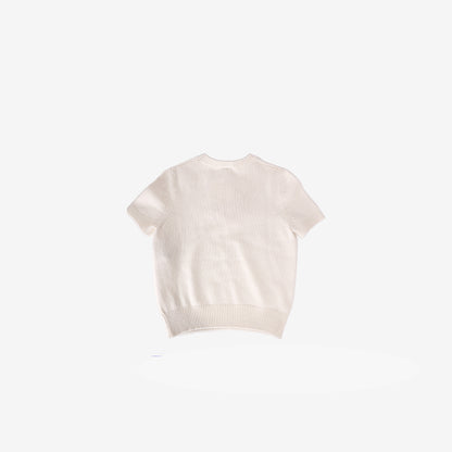 Chanel Cashmere Jumper in White and Pink (Size 36)