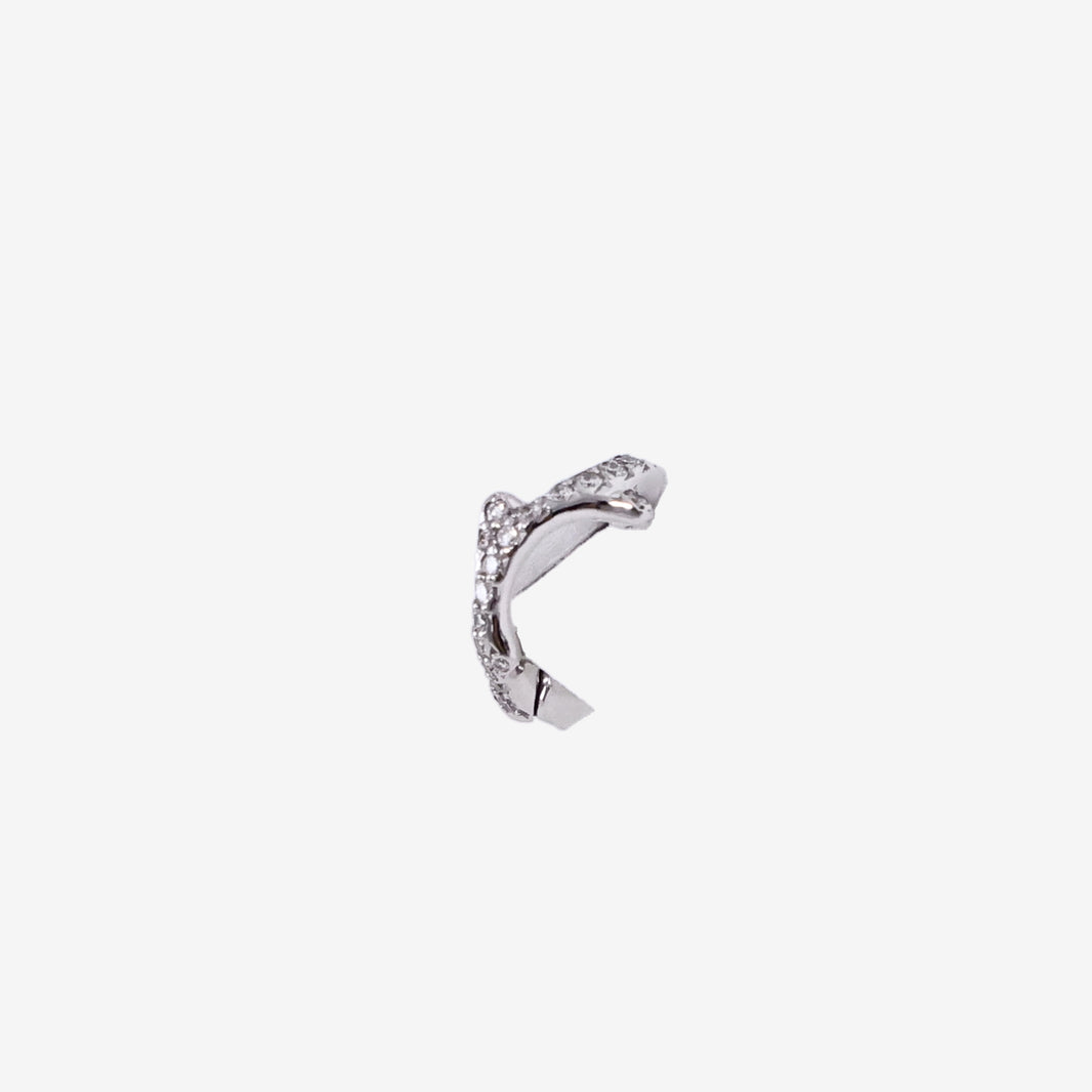 Dior Bois de Rose Single Ear Cuff in 18K White Gold with Diamonds