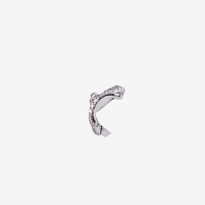 Dior Bois de Rose Single Ear Cuff in 18K White Gold with Diamonds