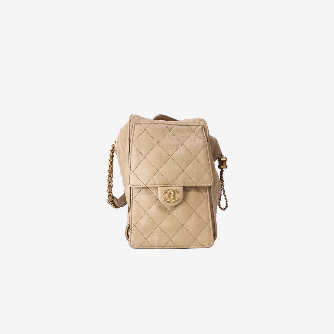 Chanel 25 Medium Hobo Bag in Camel Caviar Leather with Gold Hardware (Contact to Enquire)