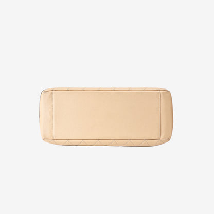Chanel Grand Shopping Tote in Beige Caviar Leather with Gold Hardware