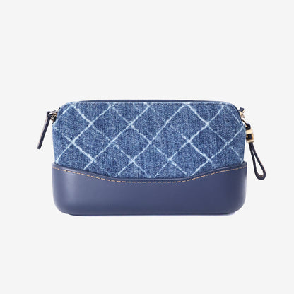 Chanel Gabrielle Clutch in Blue Quilted Denim/Calfskin Leather with Mixed Hardware