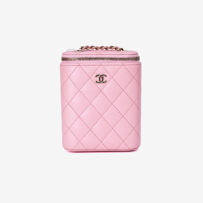 Chanel Vertical Vanity Case in Pink Caviar Leather with Gold Hardware (Contact to Enquire)