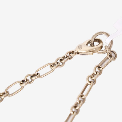 Chanel CC Red Bead Chain Necklace in Gold-Tone Metal