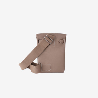 Hermès HAC à Dos 18 in Etoupe Togo Leather with Palladium Hardware