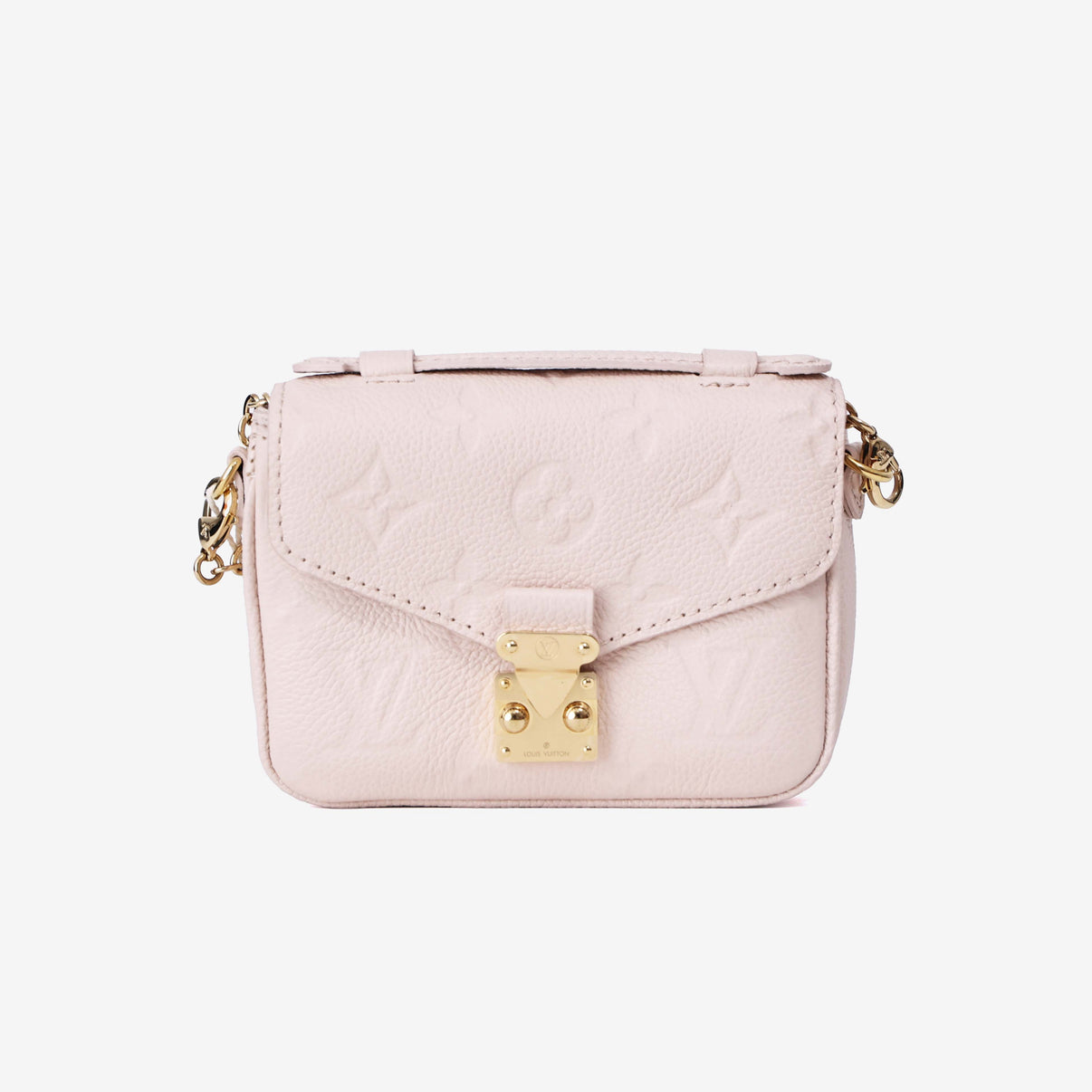 Louis Vuitton Micro Métis in Beige Calfskin Leather with Gold Hardware front view