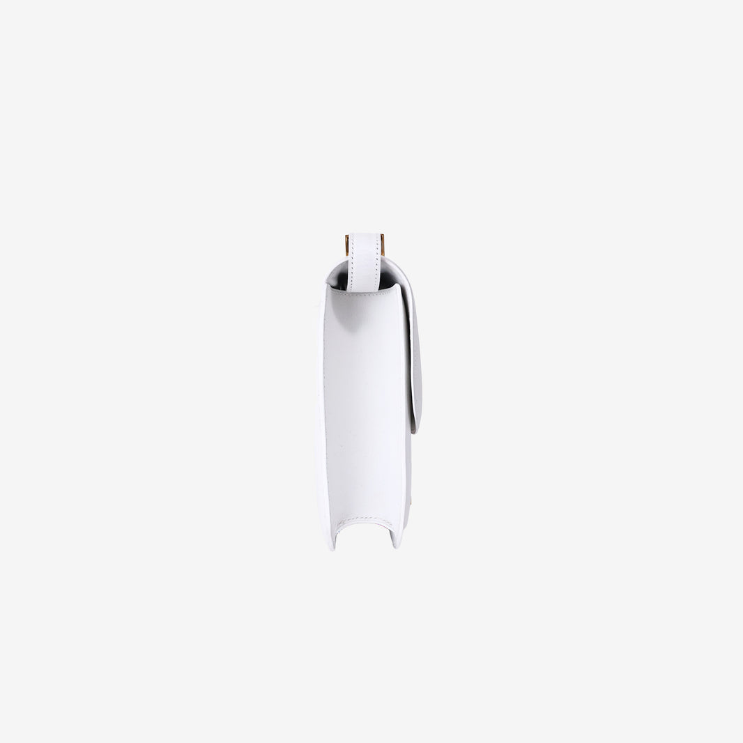 Hermès Vintage Constance 23 in White Evercolor Leather with Gold-Plated Hardware