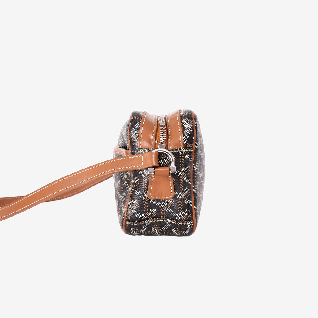 Goyard Cap-Vert PM Bag in Brown Goyardine Canvas with Silver Hardware (Contact to Enquire)