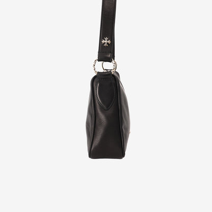 Chrome Hearts Chicken Nugget Bag in Black Leather with Silver Hardware