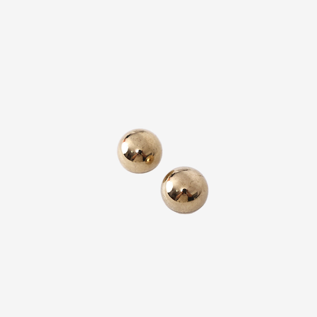 Dior Classic Ball Stud Earrings in Gold-Tone and Silver-Tone Metal