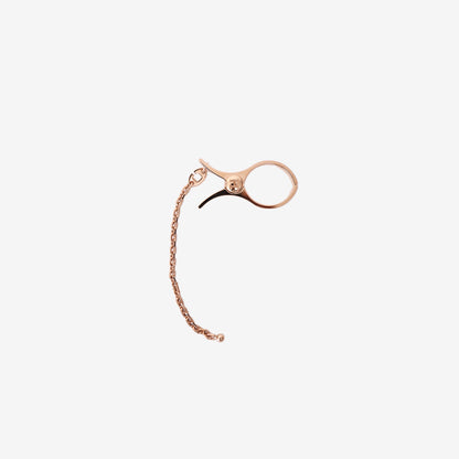 Hermès Filou Glove Clip in Doré Rose Plated Metal