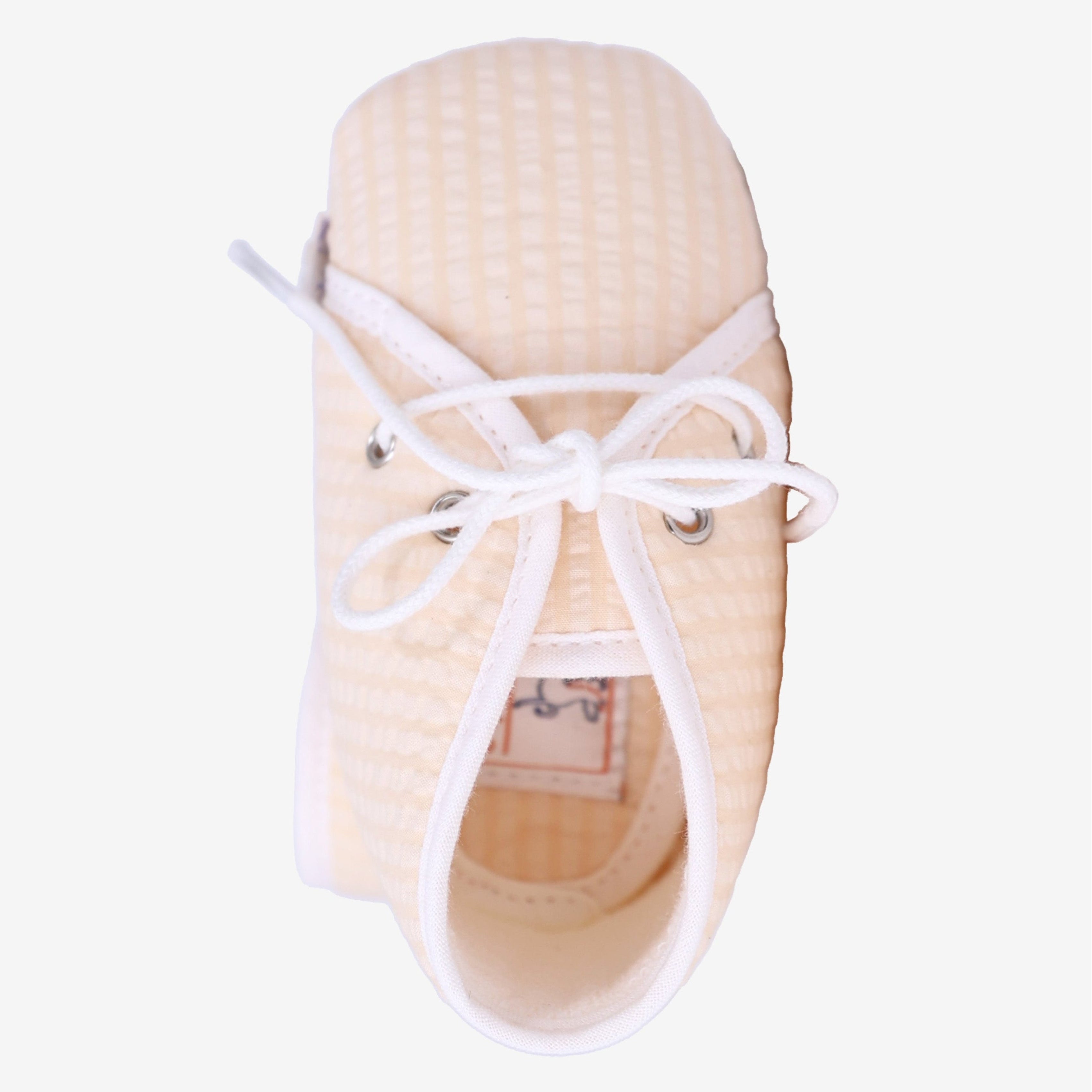 Hermès Paf Cabriole Booties in Melon Cotton detail view
