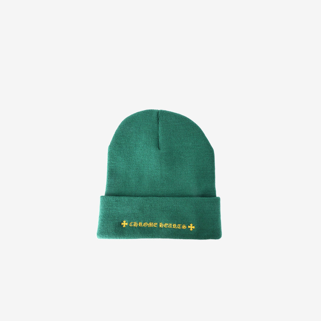Chrome Hearts CH Logo-Embroidered Beanie in Green
