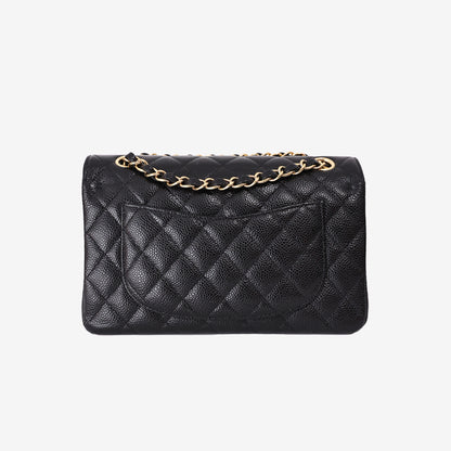Chanel Small Classic Double Flap Bag in Black Caviar Leather with Gold Hardware