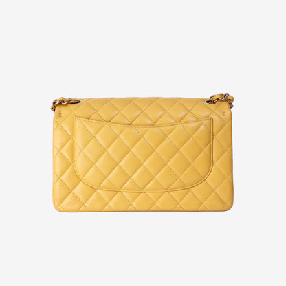Chanel Jumbo Classic Double Flap Bag in Yellow Caviar Leather with Gold Hardware