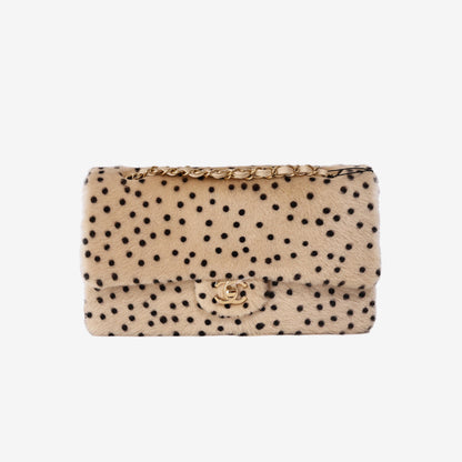 Chanel Medium Classic Flap Bag in Leopard-Print Pony Hair with Gold Hardware