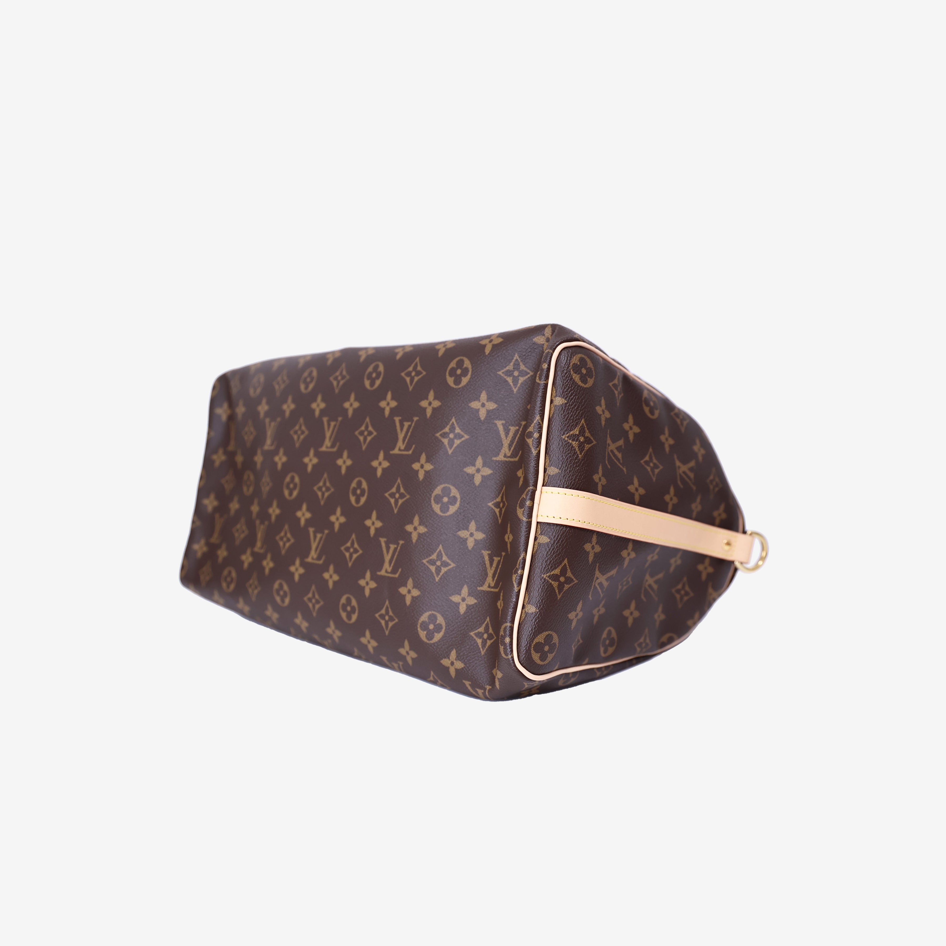 Louis Vuitton Speedy 40 in Brown Monogram Canvas Leather with Gold Hardware bottom side view
