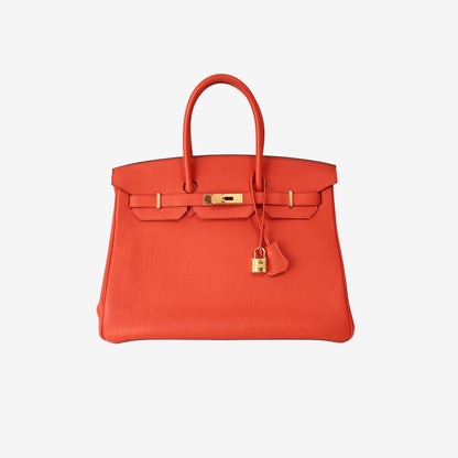 Hermès Birkin 35 in Capucine Togo Leather with Gold-Plated Hardware