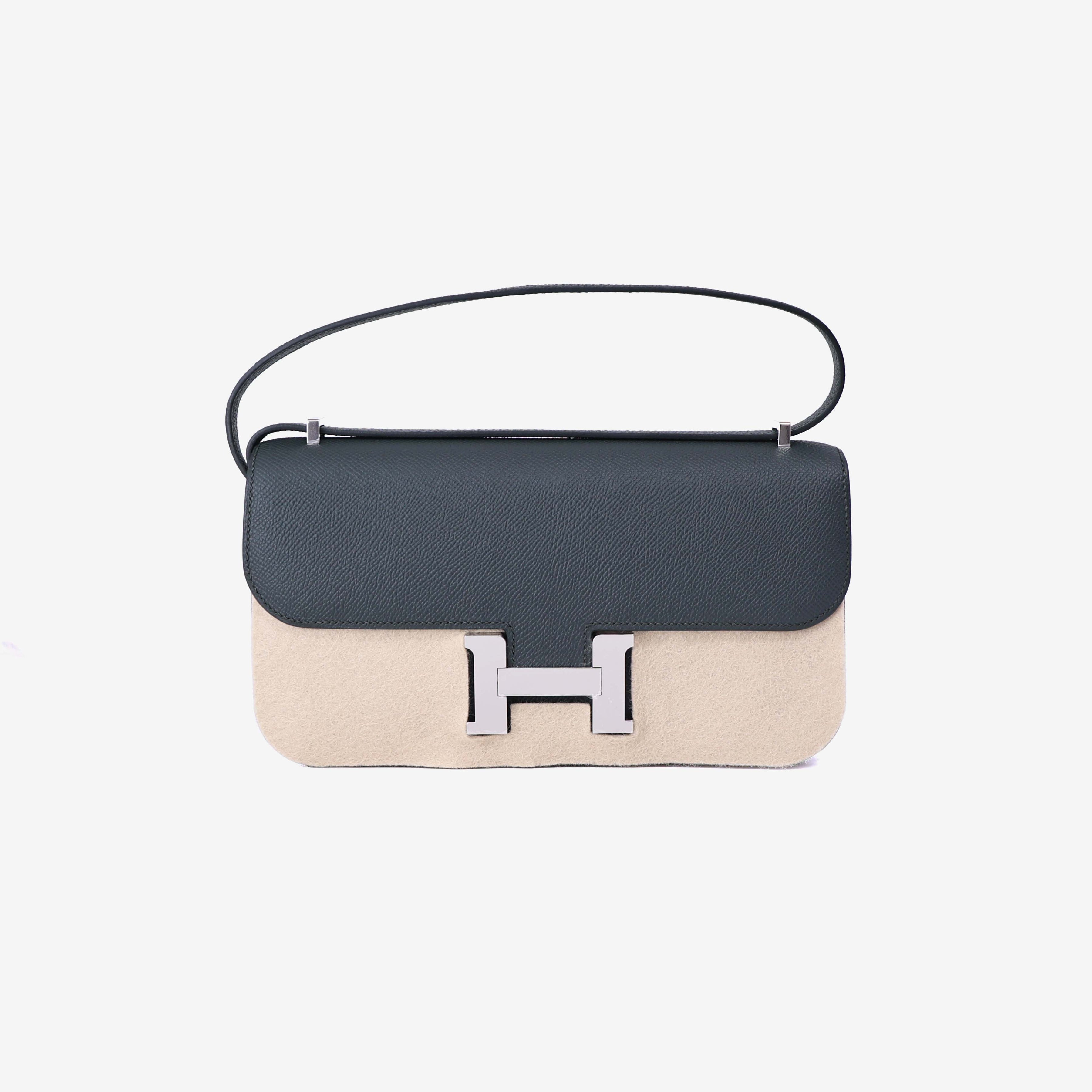 Hermès Constance Elan in Vert Mangrove Epsom Leather with Palladium Hardware front view