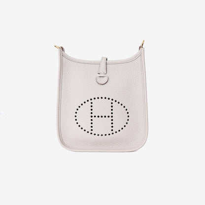 Hermès Evelyne 16 in Beton Clemence Leather with Gold Hardware front view