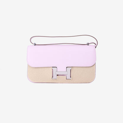 Hermès Constance Elan in Mauve Pale Epsom Leather with Palladium Hardware front view