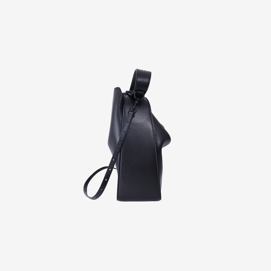 Balenciaga Tool 2.0 North-South Tote Bag in Black Grained Calfskin Leather with Black Tonal Hardware