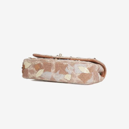 Chanel Métiers d’Art Classic Double Flap Medium in Beige Tweed and Embellished Leather