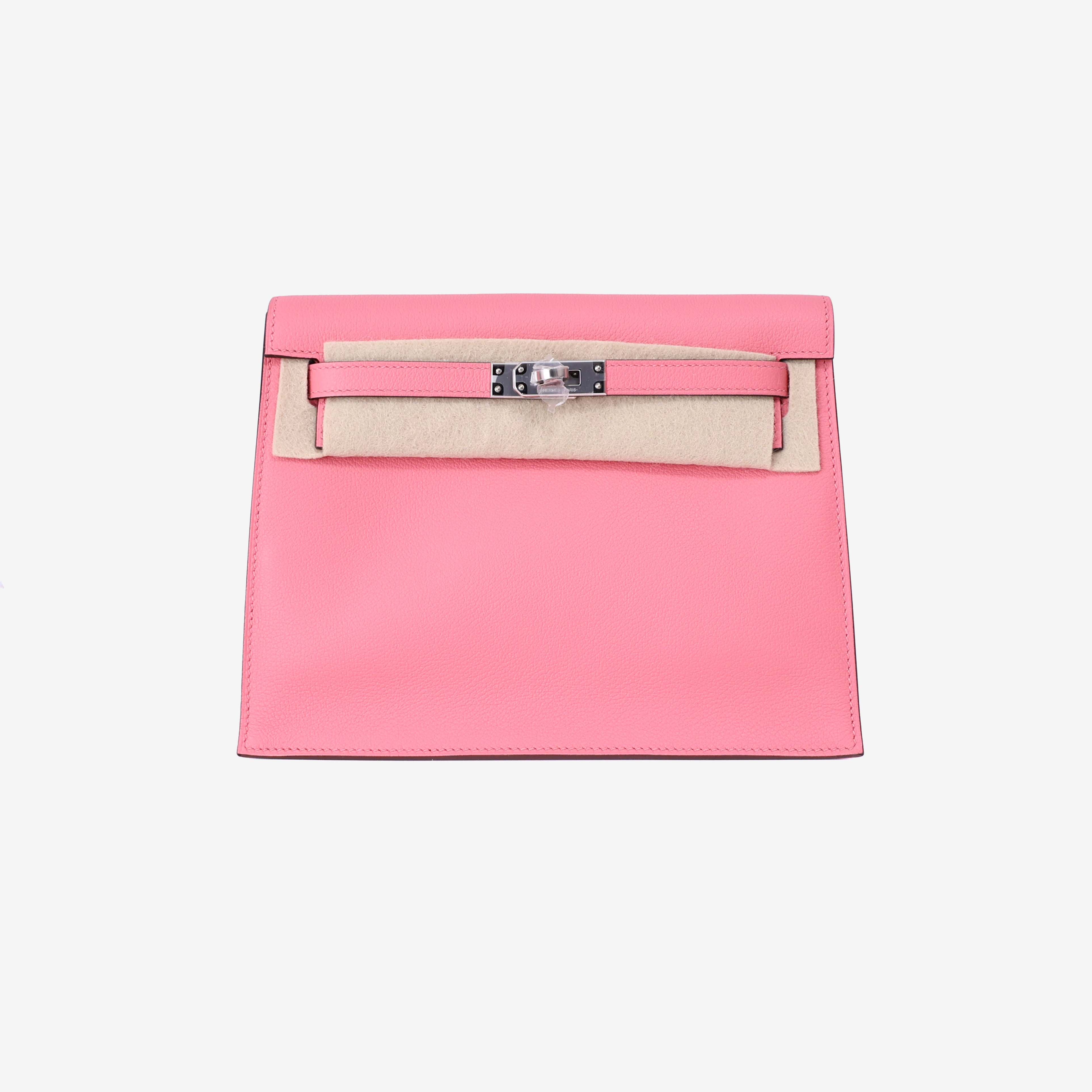 Hermès Kelly Danse in Rose Azalée Evercolor Leather with Palladium