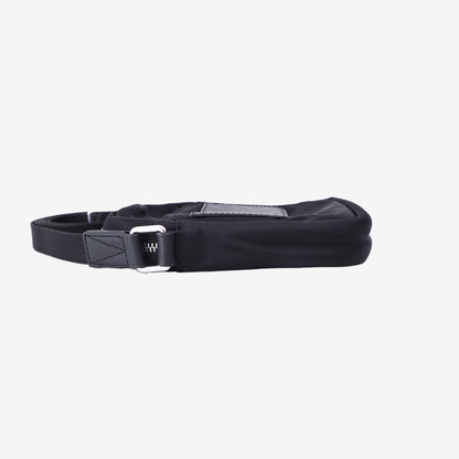 AMI Paris Ami de Cœur Phone Pouch Bag in Black Polyamide/Cow Leather