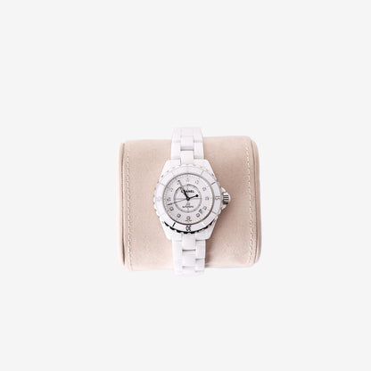 Chanel J12 Automatic 38mm Watch in White Ceramic with Diamond Dial