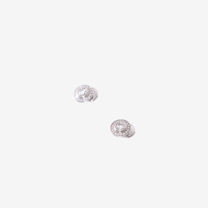 Cartier d'Amour Halo Stud Earrings in 18ct White Gold with Diamonds