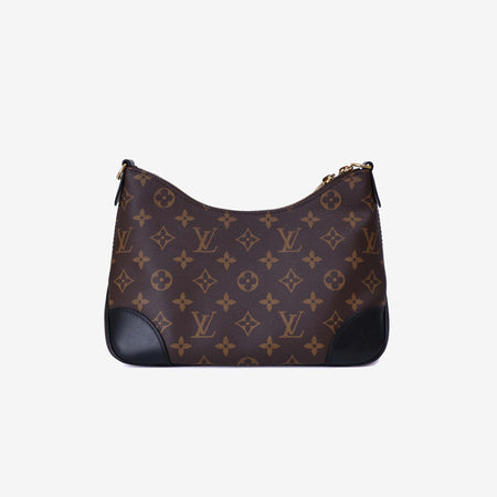 Louis Vuitton Boulogne PM Bag in Brown Monogram Canvas front view