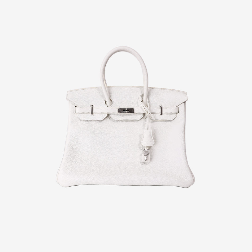 Hermès Birkin 35 in Blanc Togo Leather with Palladium Hardware
