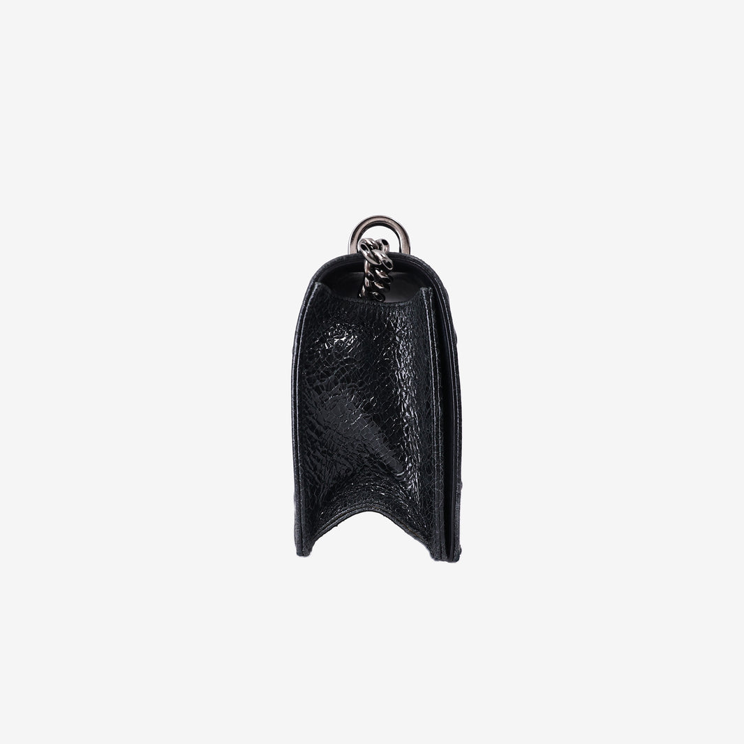 Dior Diorama Bag in Black Calfskin Leather with Silver Hardware
