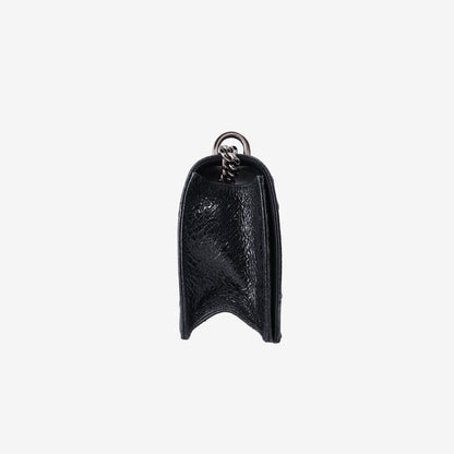 Dior Diorama Bag in Black Calfskin Leather with Silver Hardware