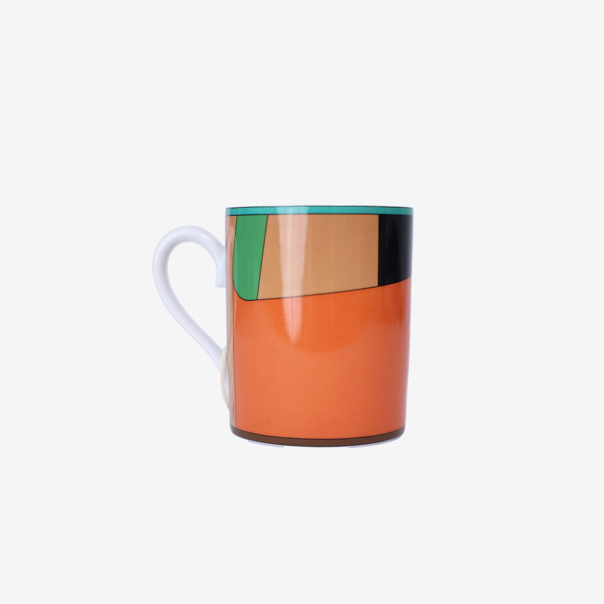 Hermès La Serpentine Mug Set in Multicolour Porcelain back view