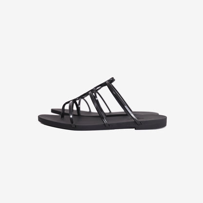 Hermès Mykonos Sandals in Black Rubber (Size 36)