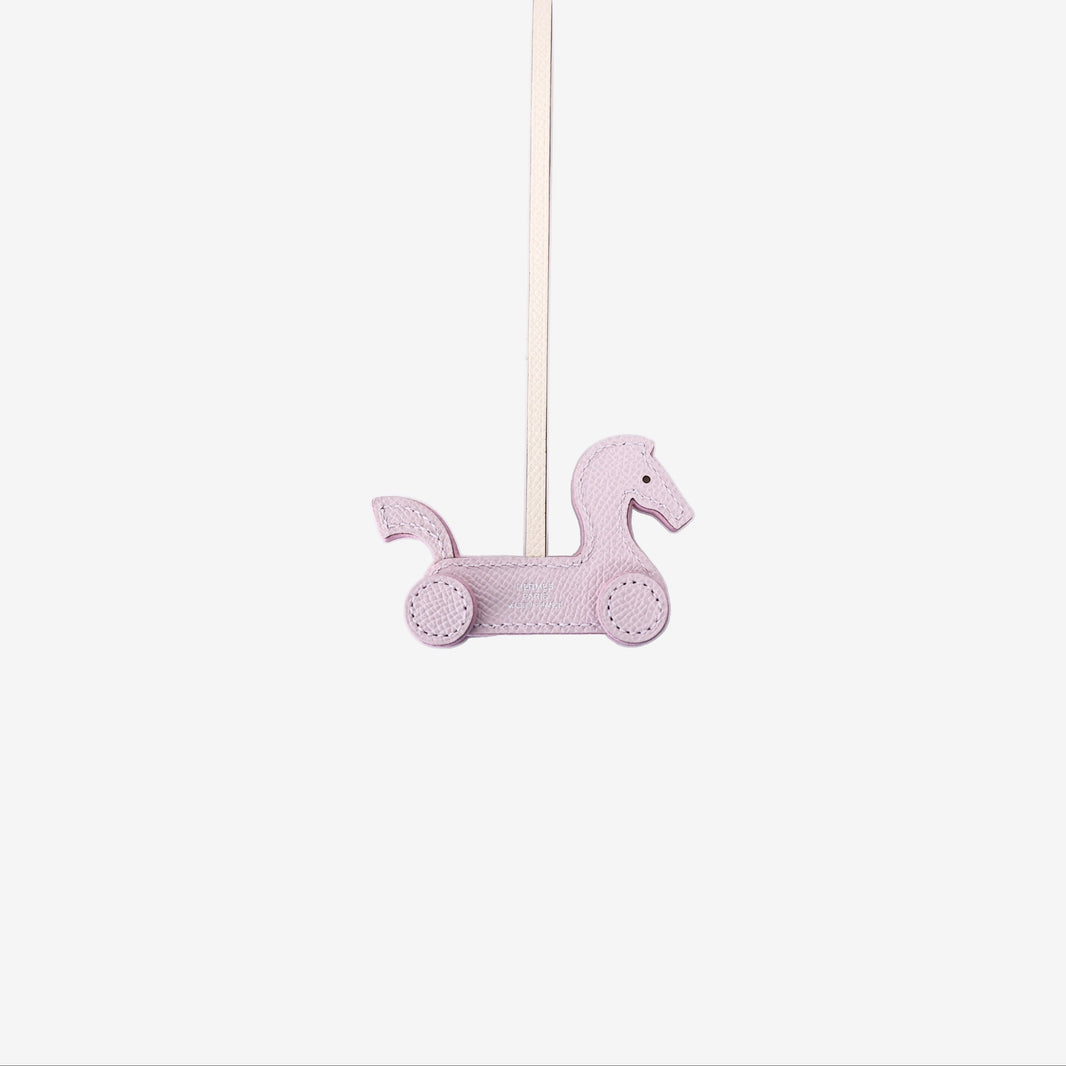 Hermès De Sac Cabriolo Bag Charm in Pink Epsom Leather