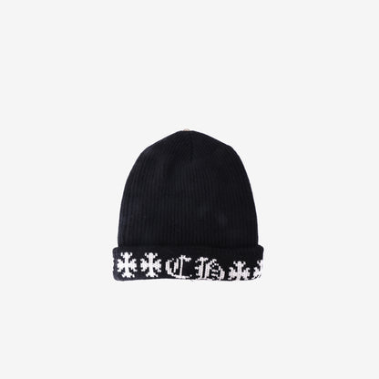 Chrome Hearts Stadium Big Daddy Beanie in Black Cashmere