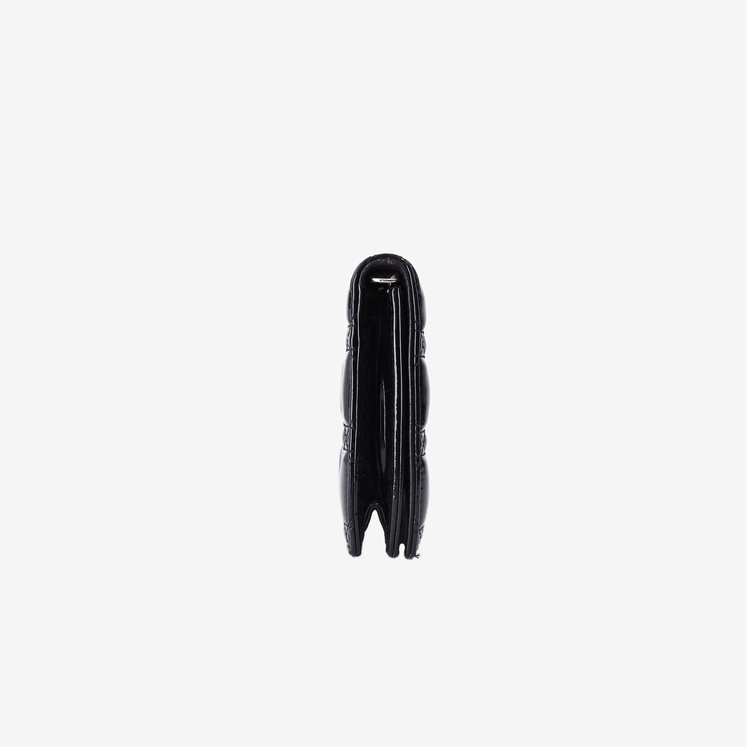 Dior Patent Clutch in Black Patent Calfskin Leather with Silver Hardware